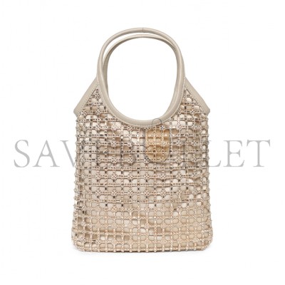 MIU MIU IVY SATIN HANDBAG WITH SYNTHETIC CRYSTALS 5BA281 (24*20cm)